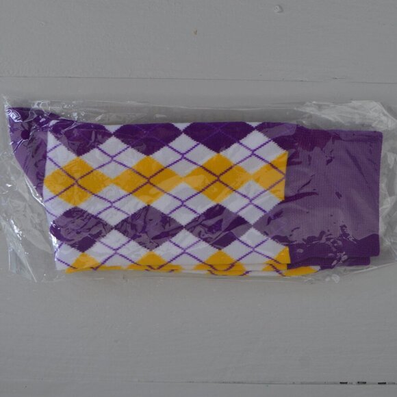 Annie's Macaroni And Cheese Socks White Purple Yellow Pattern Footwear - Picture 2 of 2
